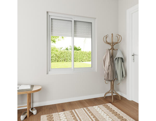 Volet roulant solaire motorisé aluminium blanc 135 x 120 cm - Brico Dépôt