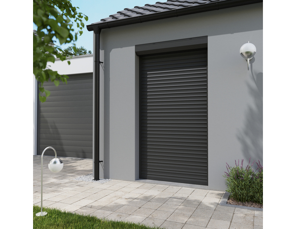 Volet roulant motorisé radio aluminium gris 225 x 120 cm - GEOM - Brico Dépôt