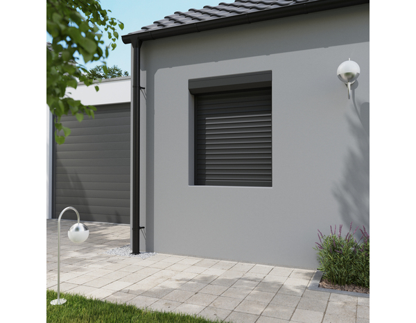 Volet roulant aluminium gris 125 x 100 cm - Brico Dépôt