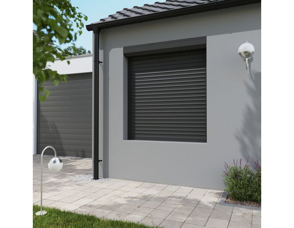 Volet roulant aluminium gris 160 x 140 cm - GEOM - Brico Dépôt