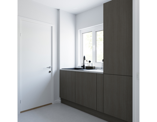 Façade 1 casserolier ou sur-hotte 80cm "Basilie" chêne gris - L. 79.7 x H. 35.6cm - Cooke and Lewis - Brico Dépôt