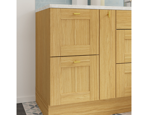 Façade 1 casserolier 40cm "Ilona"chêne doré - L. 39.7 x H. 35.6cm - Cooke and Lewis - Brico Dépôt