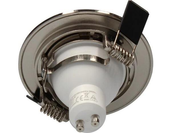 Spot encastrable fixe gu10 380lm 2700k acier - Brico Dépôt