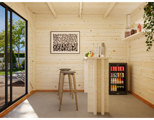 Studio de jardin en volige sapin blanc du nord "Lydia" 8.0m² - Brico Dépôt