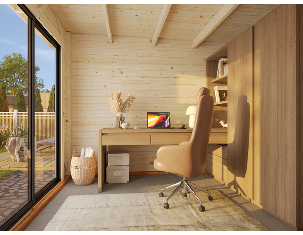 Studio de jardin en volige sapin blanc du nord "Lydia" 8.0m² - Brico Dépôt