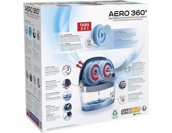 Absorbeur d'humidité et anti-odeur 40 M² AERO 360° - Rubson - Brico Dépôt
