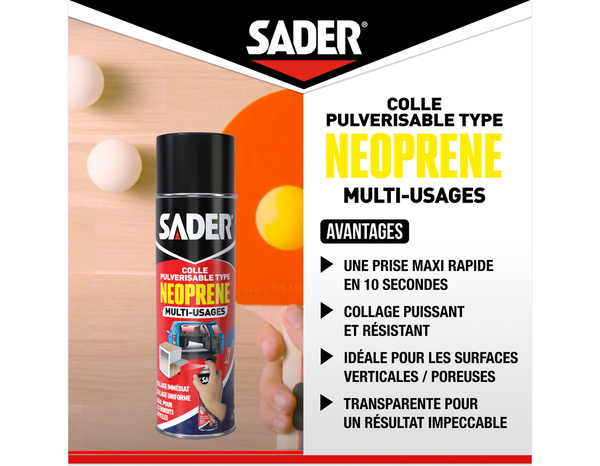 Colle multi-usages neo spray - 200 ml - Sader - Brico Dépôt