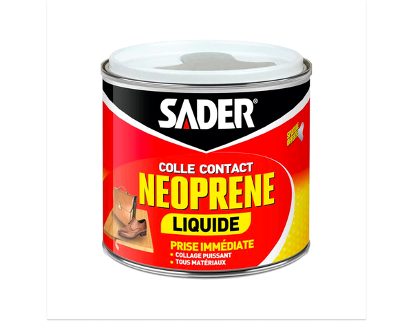 Colle contact néoprène liquide, spatule incluse - 500ml - Sader - Brico Dépôt