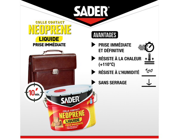 Colle contact néoprène gel liquide 2,5 kg - Sader - Brico Dépôt