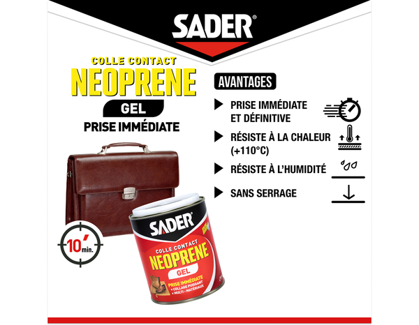 Colle contact néoprène gel - 750 g - Sader - Brico Dépôt
