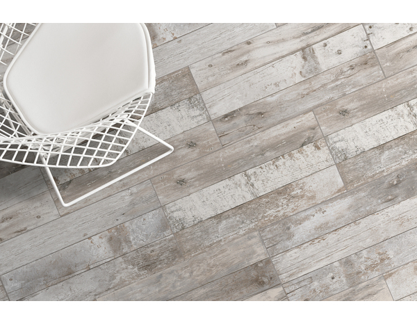 Carrelage de sol intérieur grès cérame émaillé gris "Listonne" - 31 x 62 cm. Ép. 7,4 mm. - Brico Dépôt