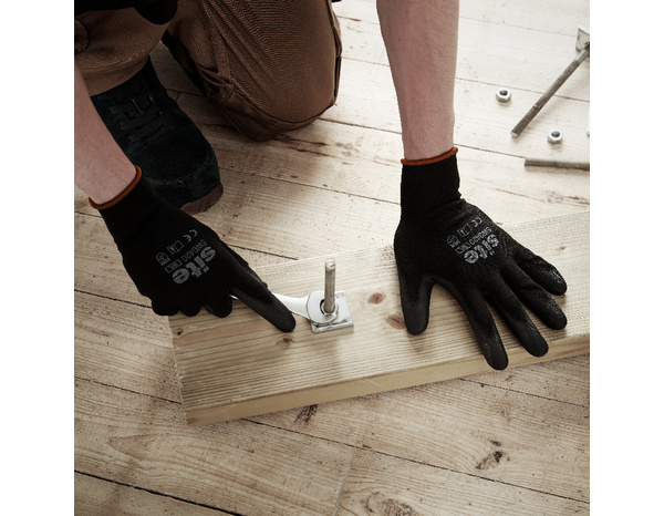 Gants tous travaux pleins noir polyuréthane Taille.10 - Brico Dépôt