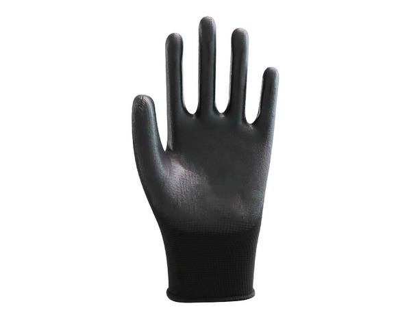 Gants tous travaux pleins noir polyuréthane Taille.9 - Brico Dépôt
