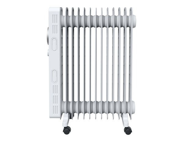 Radiateur bain d'huile 3 niveaux de chauffe blanc 2500 W - 64x45x24 cm - Brico Dépôt