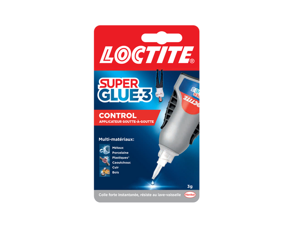 Colle cyanoacrylate control liquide superglue-3, tube 3 g - Loctite - Brico Dépôt