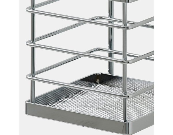 Porte-ustensiles de barre de crédence argent chromé - H. 22,5 x l. 11,5 cm - Cooke and Lewis - Brico Dépôt