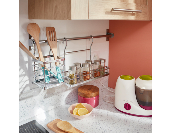 Tablette à suspendre 1 niveau chrome brillant - Cooke and Lewis - Brico Dépôt