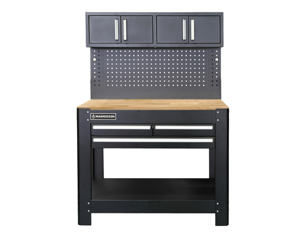 Etabli de travail 3 tiroirs + 2 armoires - H. 158,5 x 114,5 cm. - MAGNUSSON - Brico Dépôt