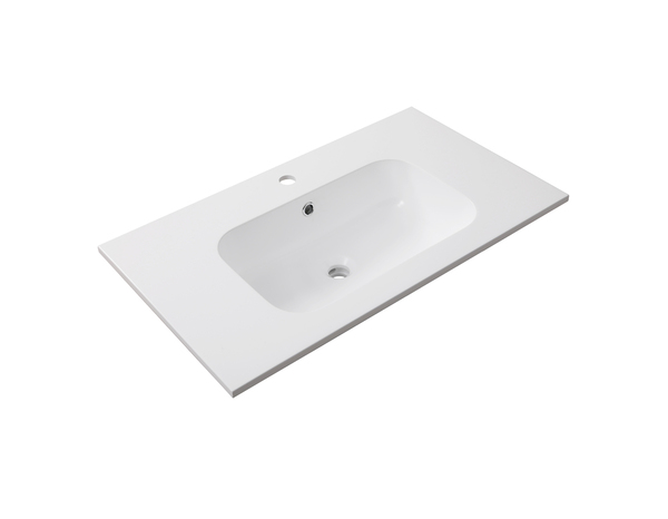 Ensemble meuble + vasque + miroir “Tolima” blanc – l. 80 X P. 45cm - Brico Dépôt