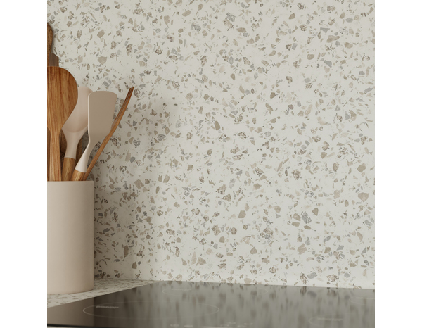 Crédences de cuisine et fonds de hotte "Terrazzo" l. 60 x l. 240 x ep. 8 mm - Cooke and Lewis - Brico Dépôt