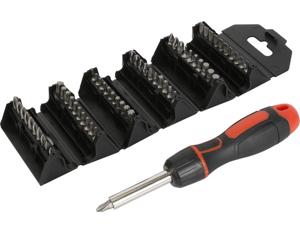 Tournevis à cliquet en acier chrome vanadium 63 pièces - Forge steel - Brico Dépôt