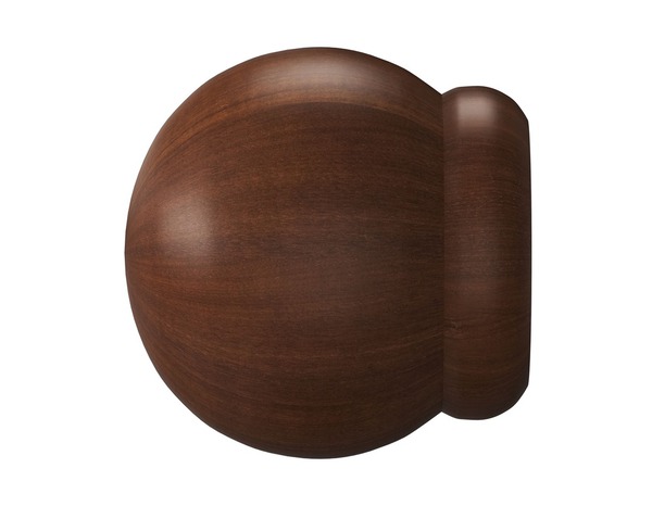 Kit barre à rideau 150cm bois foncé - Brico Dépôt