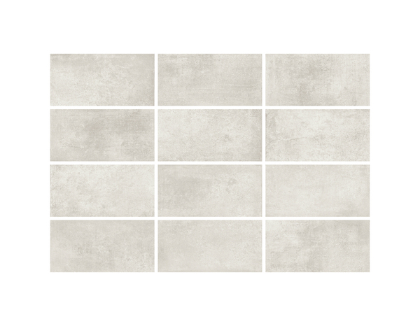 Carrelage intérieur "metal" blanc - 30,8 x 61,5 cm - Brico Dépôt