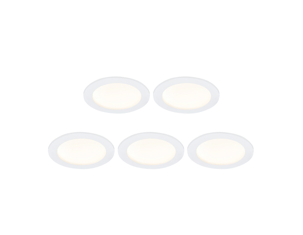 Lot 5 spots encastrer noir slim 85 mm 4000 K - Brico Dépôt