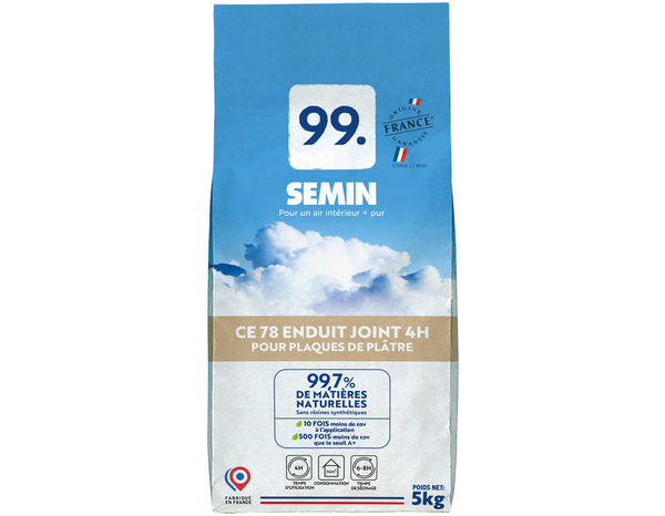 Enduit bandes à joints en poudre CE78 SEMIN99 - 5 kg - Semin - Brico Dépôt