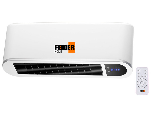 Réglette chauffante 1000/2000W + télécommande blanc - Builder - Brico Dépôt