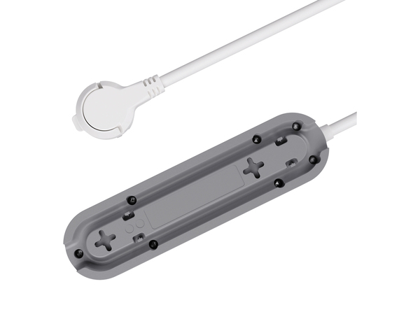 Bloc 3 prises 1,5 m gris et blanc - Brico Dépôt