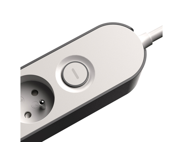 Bloc 6 prises 3 m gris et blanc - Brico Dépôt