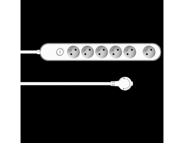 Bloc 6 prises 3 m gris et blanc - Brico Dépôt