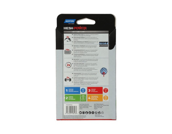 5 Patins 102 x 152 MeshPower - Grain 80 - Norton - Brico Dépôt