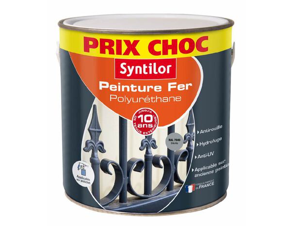 Peinture fer polyuréthane 1,5 L Ral7040 - Syntilor - Brico Dépôt