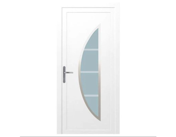Porte PVC gauche demi lune H. 215 cm x Ep. 7 cm x l. 80 cm - Brico Dépôt