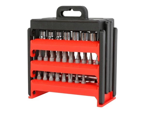 Coffret de douilles 1/4" - 53 pièces dans boîte de rangement - Forge steel - Brico Dépôt