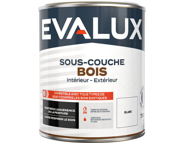 Sous couche bois 0,75 L - Evalux - Brico Dépôt