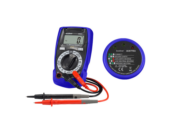 Kit testeurs électriques multimètre numérique et testeur de prise - Brico Dépôt