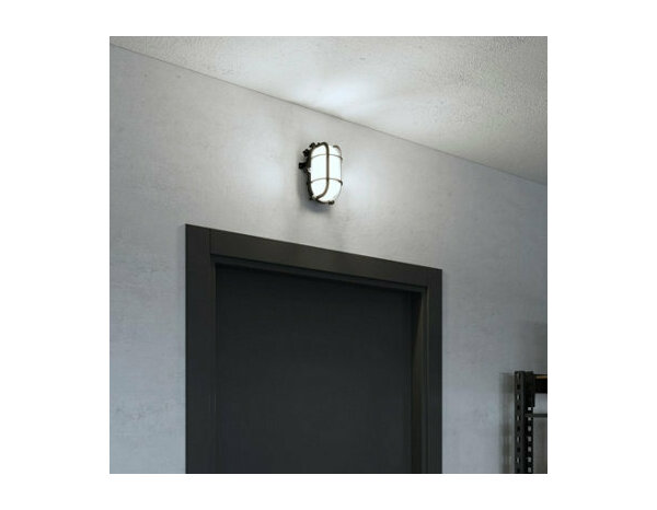 Hublot en applique murale noir 60 W E27 "Jaline" - Brico Dépôt