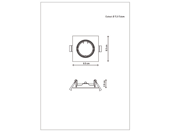 Anneau spot à encastrer GU10 diam. 8,5 cm blanc "Abelar" - Cooke and Lewis - Brico Dépôt