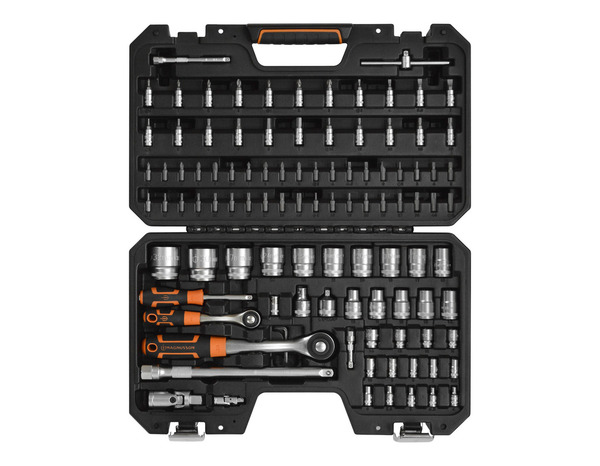 Coffret douilles 1/2" et 1/4" 106 pièces - MAGNUSSON - Brico Dépôt