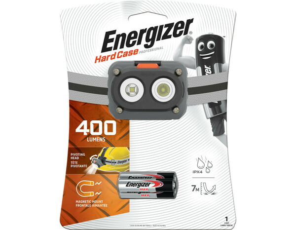 Lampe frontale pro aimantée à piles 2 types d'éclairage - 400 lumens - Energizer - Brico Dépôt