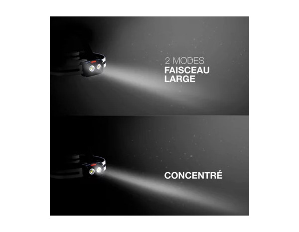 Lampe frontale pro aimantée à piles 2 types d'éclairage - 400 lumens - Energizer - Brico Dépôt