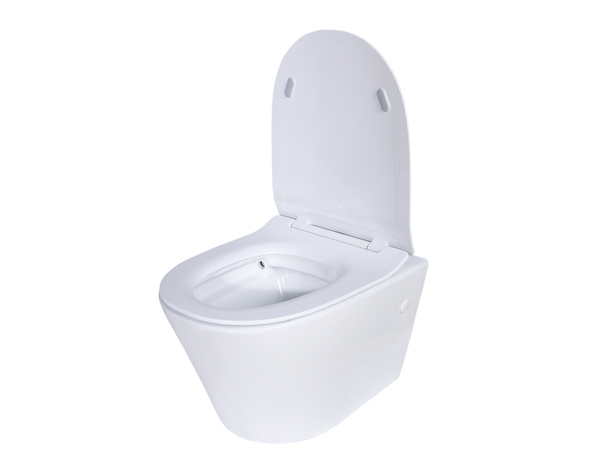 Cuvette WC suspendue sans bride "Fuerte" - H. 36,5 x L. 36,5 x P. 52 cm - GoodHome - Brico Dépôt