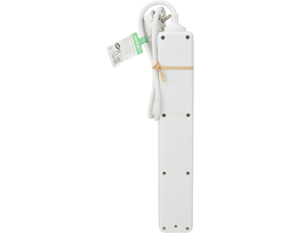 Bloc multiprise recycle 6 prises x 16A blanc + interrupteur H05W-F 3G1 - 0,75 M   - Brico Dépôt