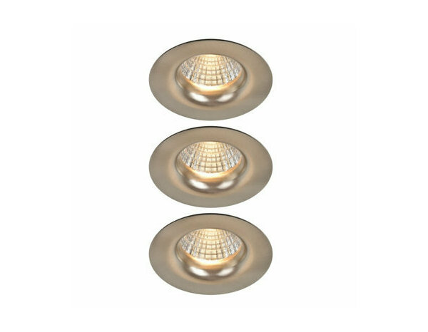 3 spots led encastrables 420 lm dimmable nickel "Fauvel" - Cooke and Lewis - Brico Dépôt