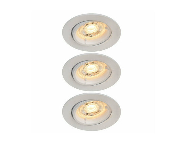 3 spots encastrables GU10 dimmable blanc "Livinas" - Cooke and Lewis - Brico Dépôt