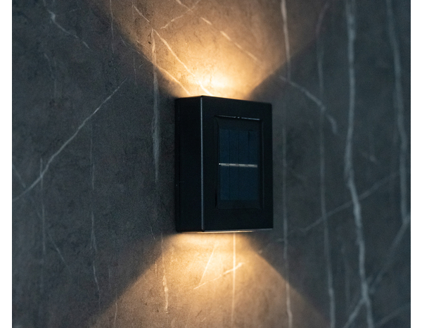 Applique solaire Led noir 3000K Brith - Brico Dépôt