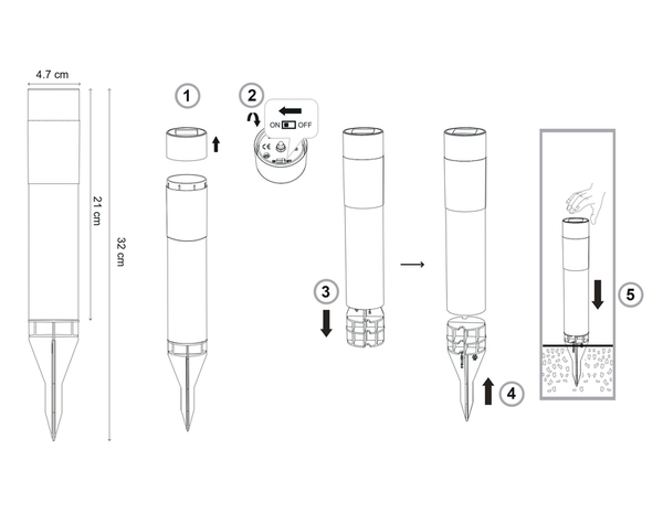 Borne solaire noir 5000L Scone - Brico Dépôt